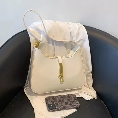 Unique Design Metal Lock Underarm Purse Bag